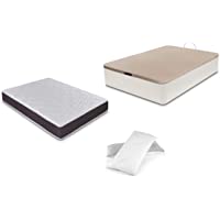 Dormidán - Pack de canapé abatible de Gran Capacidad + colchón viscoelástico + Almohada visco Copos de Regalo…